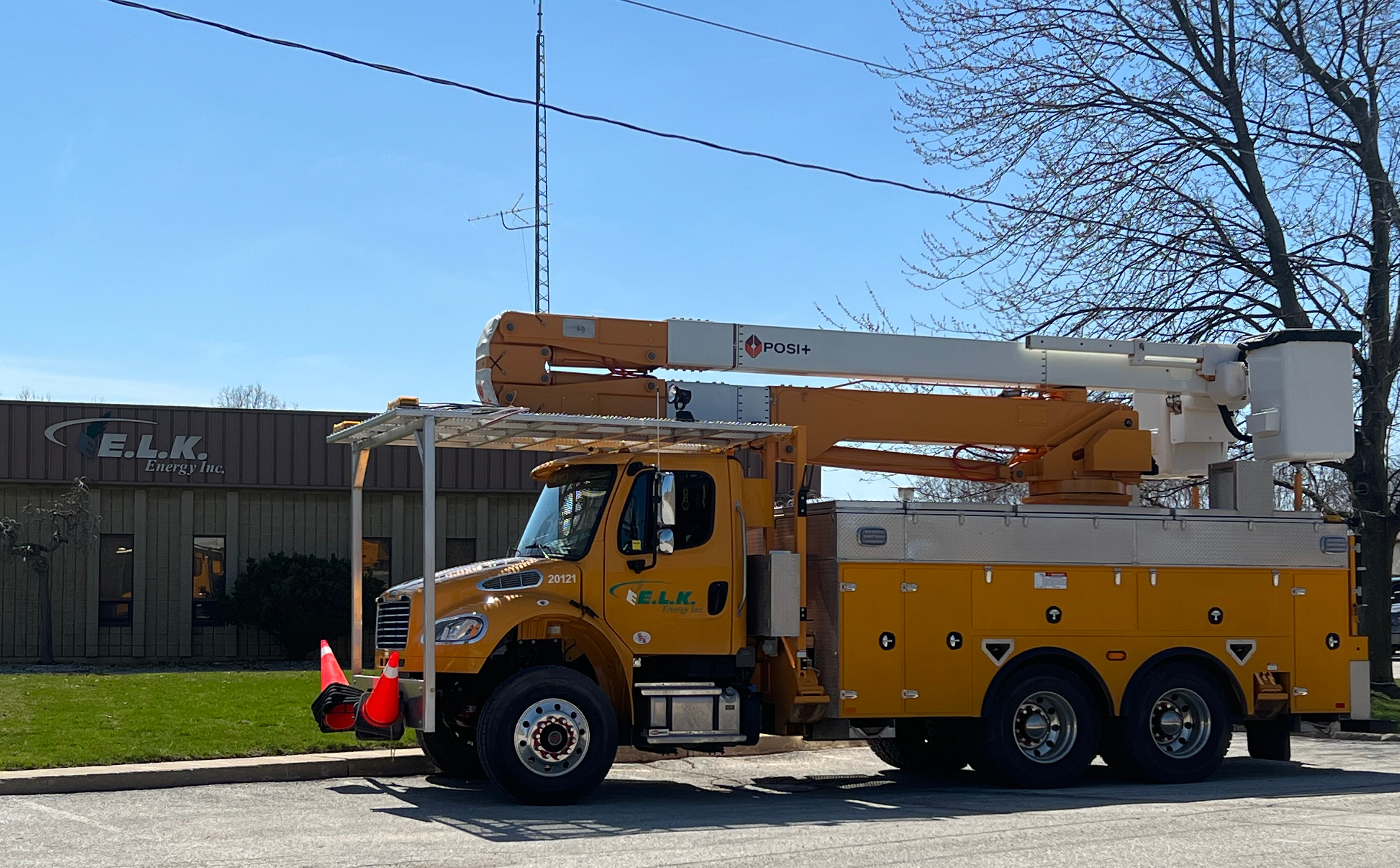 E.L.K. Energy Building and Bucket Truck